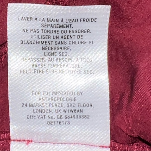 Anthropologie Lace Jumpsuit Ett Twa Sleevless Halter Tie Burgundy - Picture 8 of 9